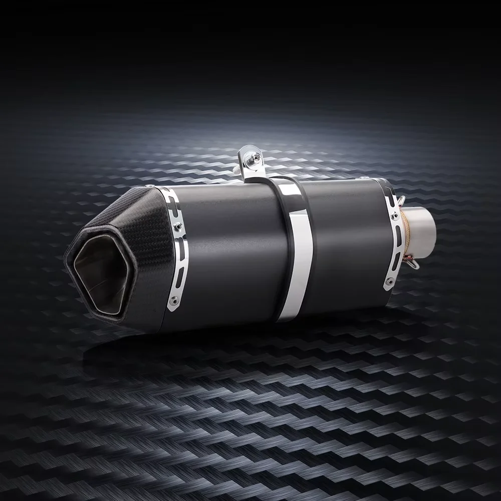

51mm motorcycle exhaust tail pipe muffler For MT07 S1000RR R3 Z400 Z900RS R6 ZX25R MT07 SV650 GSX8R CB500X CBR650F 370MM 420MM