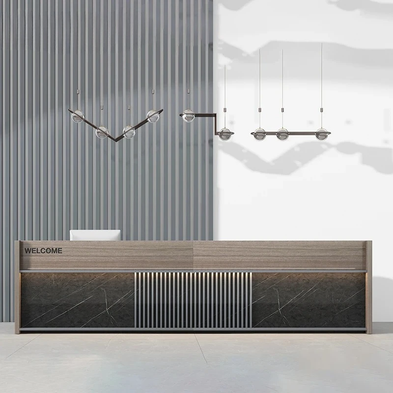 

Office Clinic Marble Reception In Beauty Salon Or Hospital Elegant Front Desk Design Office Reception