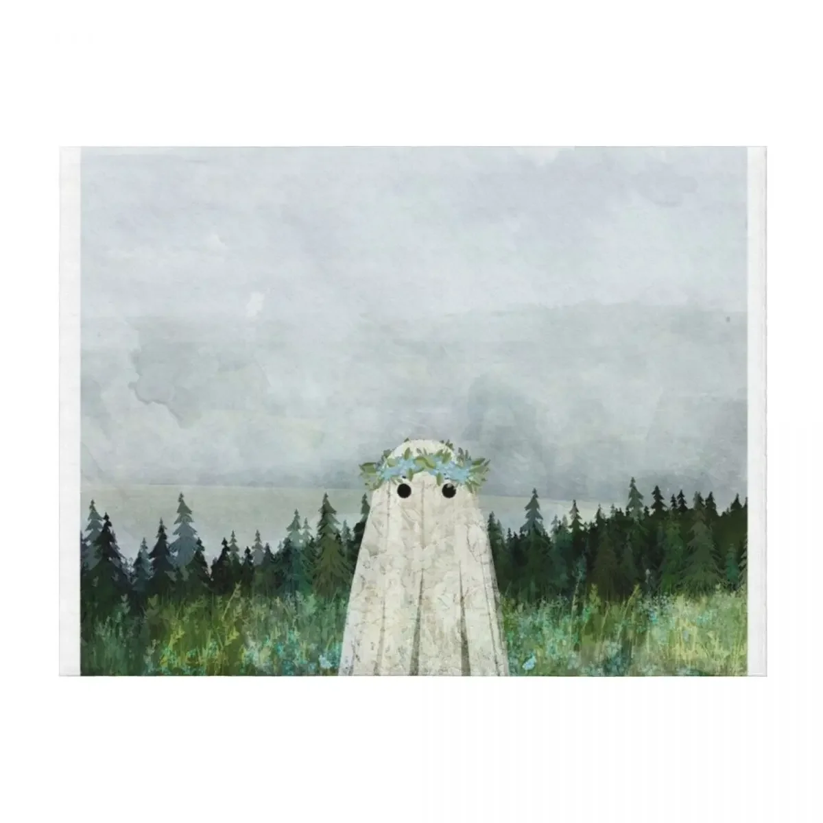 

Forget me not meadow Throw Blanket Thermals For Travel Fashion Sofas Multi-Purpose Loose Blankets