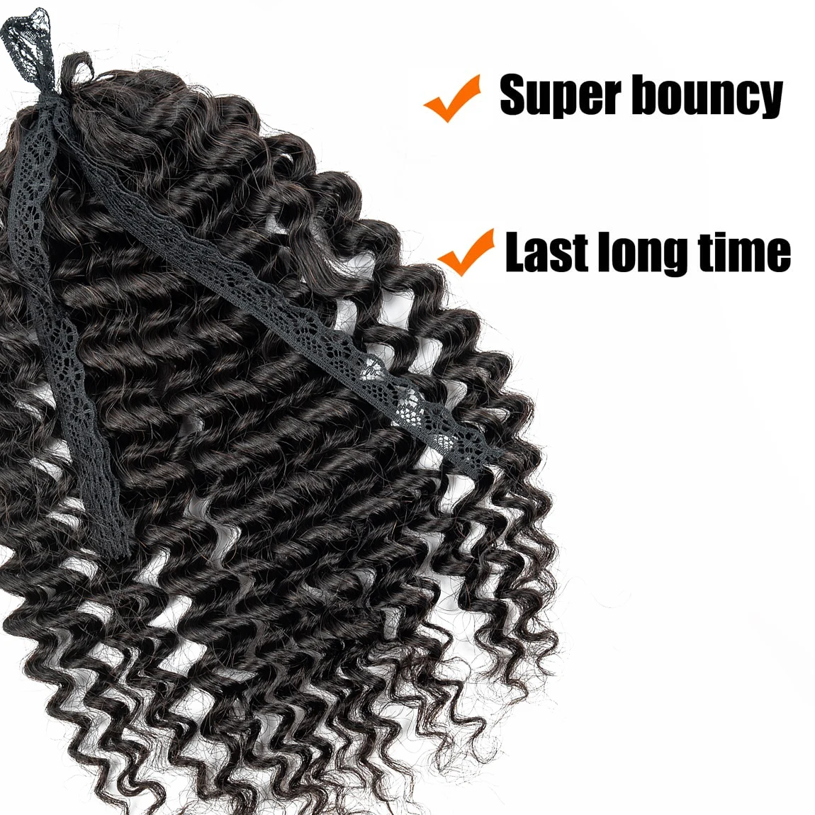 60 ou 100 g/pacote pré-separado onda profunda crochê extensões de cabelo humano em massa sem nós extensões de cabelo de crochê 100% cabelo humano duplo desenhado