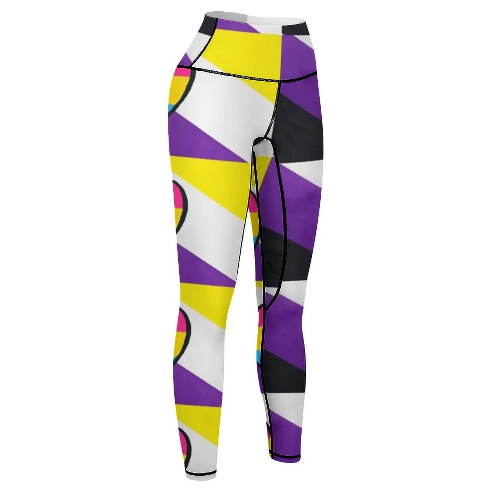 Pansexual Nonbinary Pride Leggings legings for fitness high waist gym sportswear woman Womens Leggings