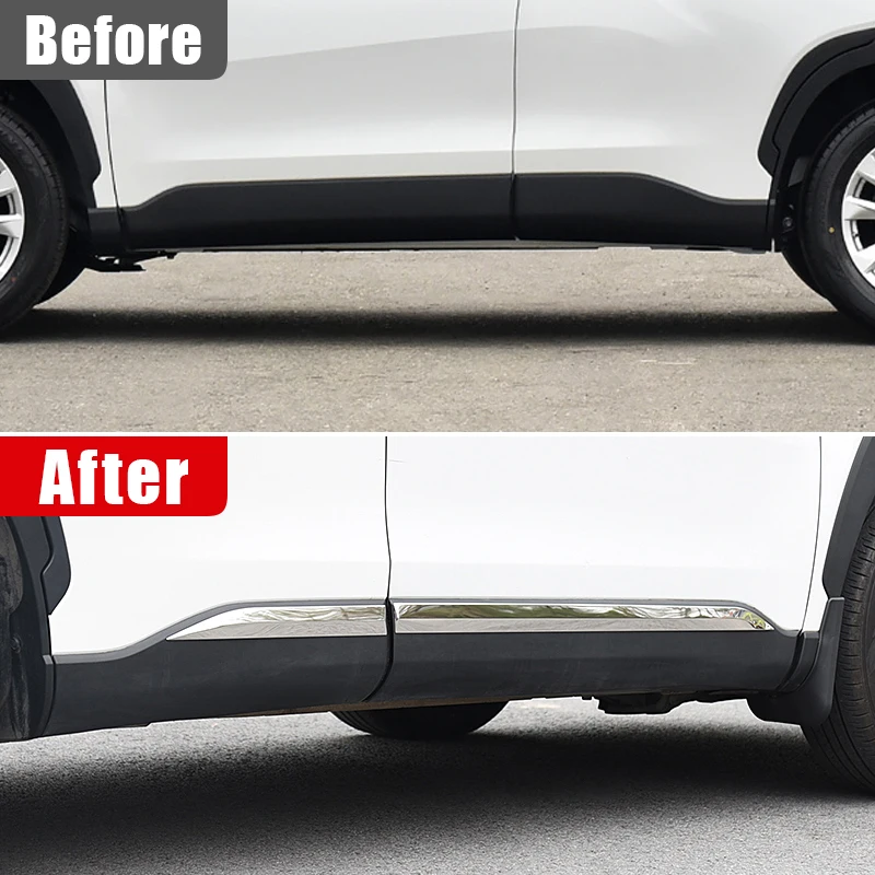 For Toyota Corolla Cross XG10 2021 2022 2023 Hybrid Stainless Car Side Door Body Anti-Scratched Protector Molding Trim Stickers