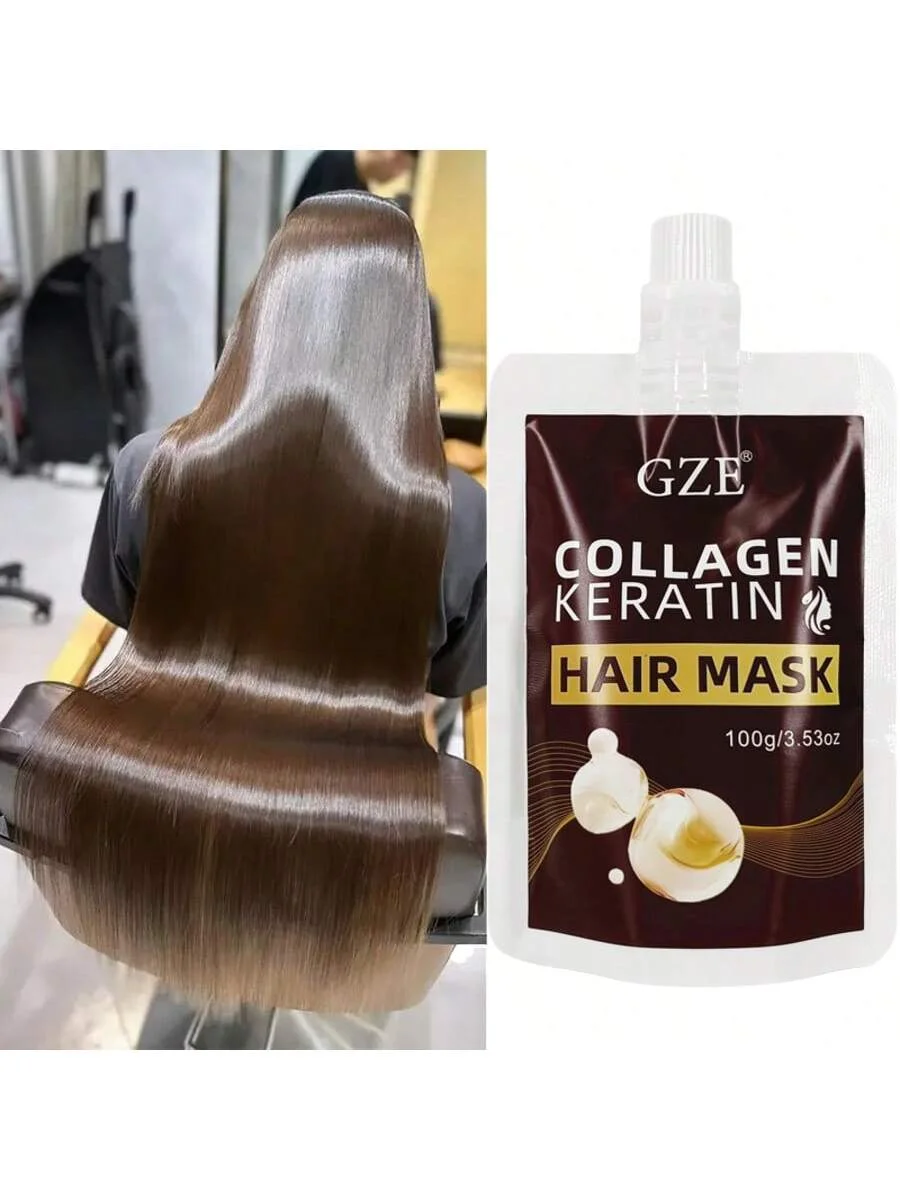 

GZE Collagen Keratin Hair Mask Hydrating For Silky Hair Ideal for All Styles Deeply Conditions Dry and Damaged Hair Travel Size