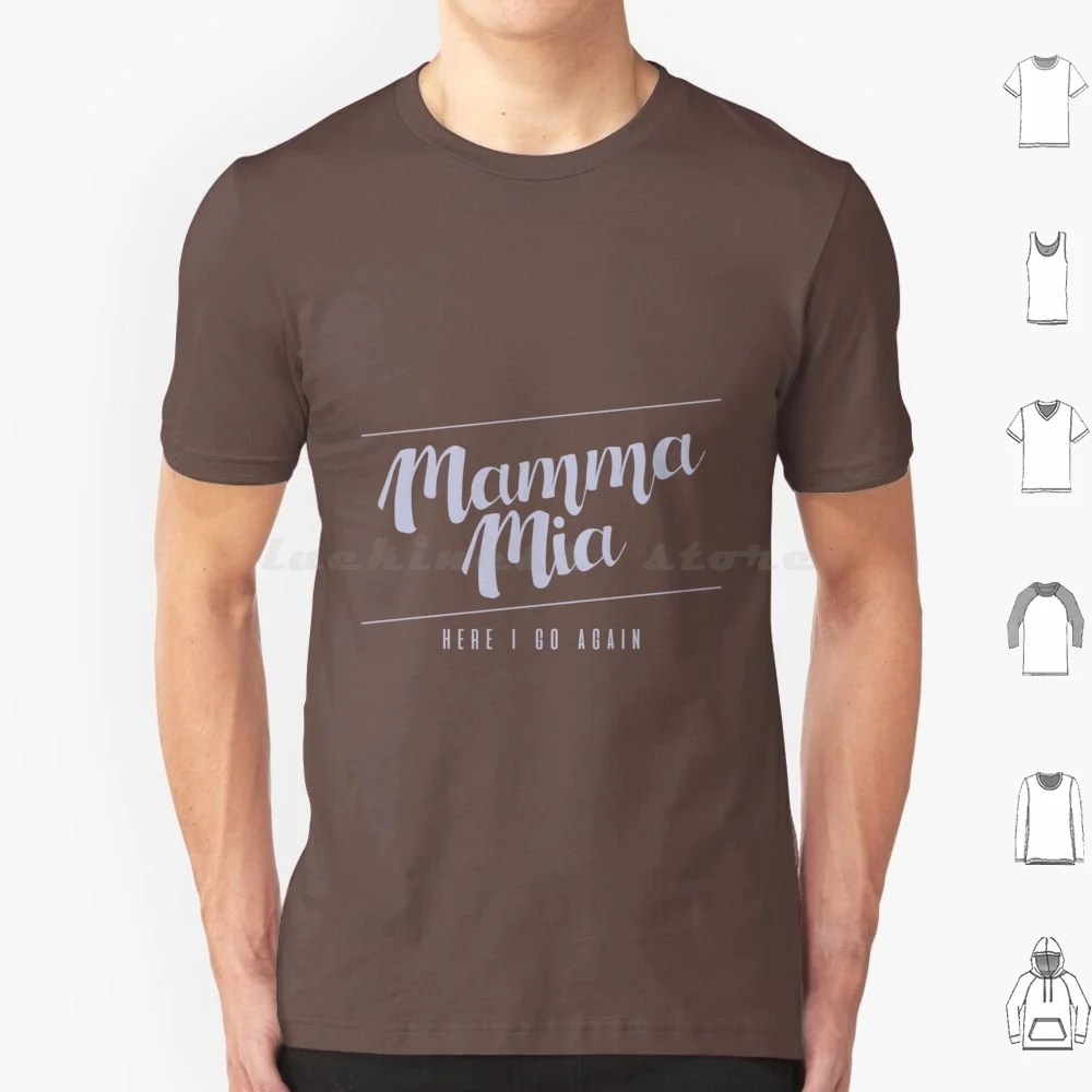 Camiseta Mia, Here I Go Again, talla grande, 100% algodón, Mia Meryl Streep, Mia 2 Musical, Donna And The Dynamos, Dancing Queen, Donna Mia
