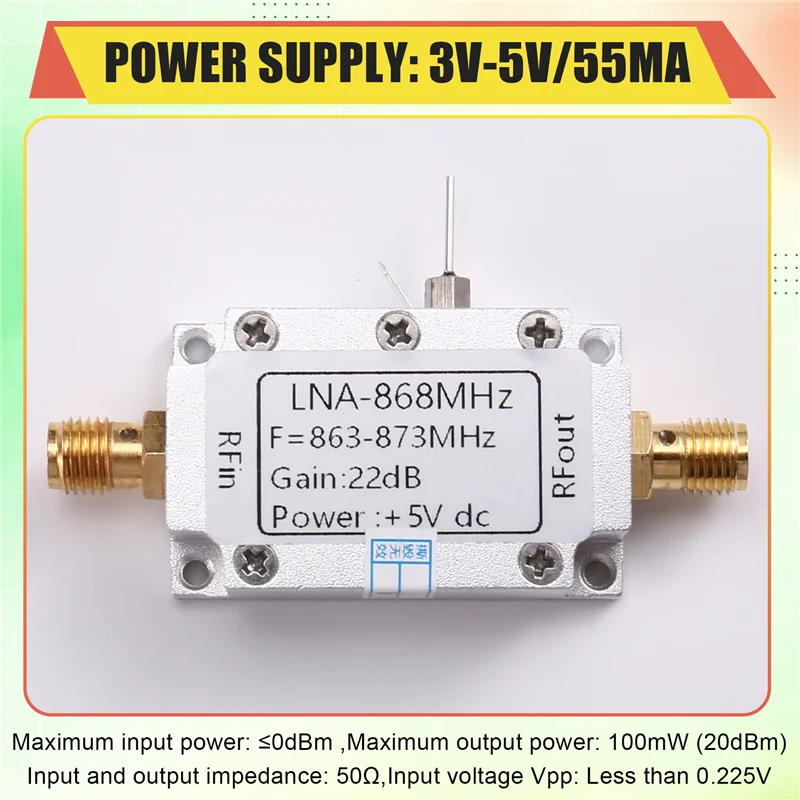 【Flash-Deal!】 Amplificatore a basso rumore 868 Mhz per amplificatore RF LNA Modulo RF Modulo RF Range di trasmissione immagine Extender