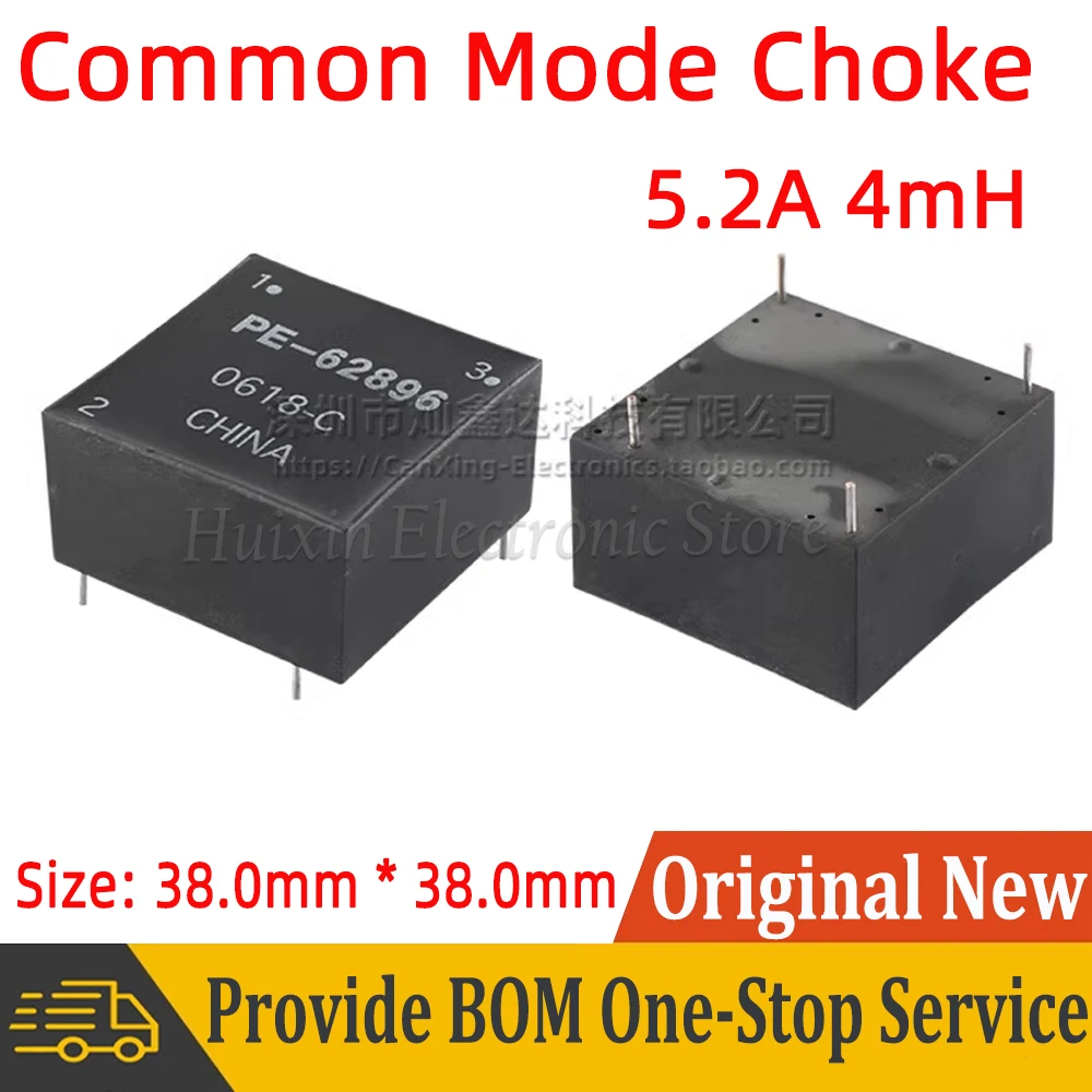 

PE-62896NL PE-62896 Common Mode Choke Coil Magnetic Ring Inductor 4mH 5.2A Switching Power Supply EMI Suppression Filter