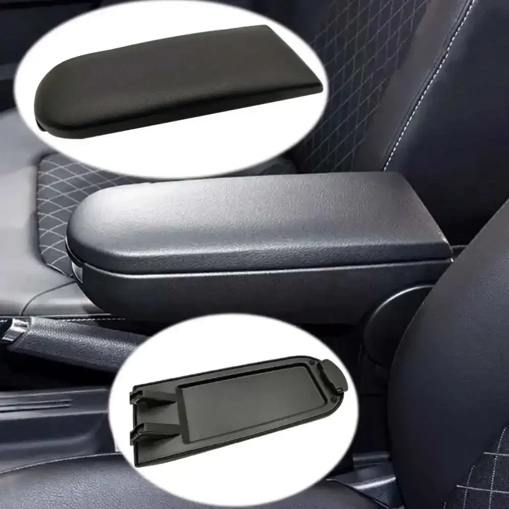 1PC Leather Car Armrest Latch Lid Center Console Cover Protector Cap For VW Jetta Golf 4 MK4 BORA Passat B5 Beetle Polo 6R 9N