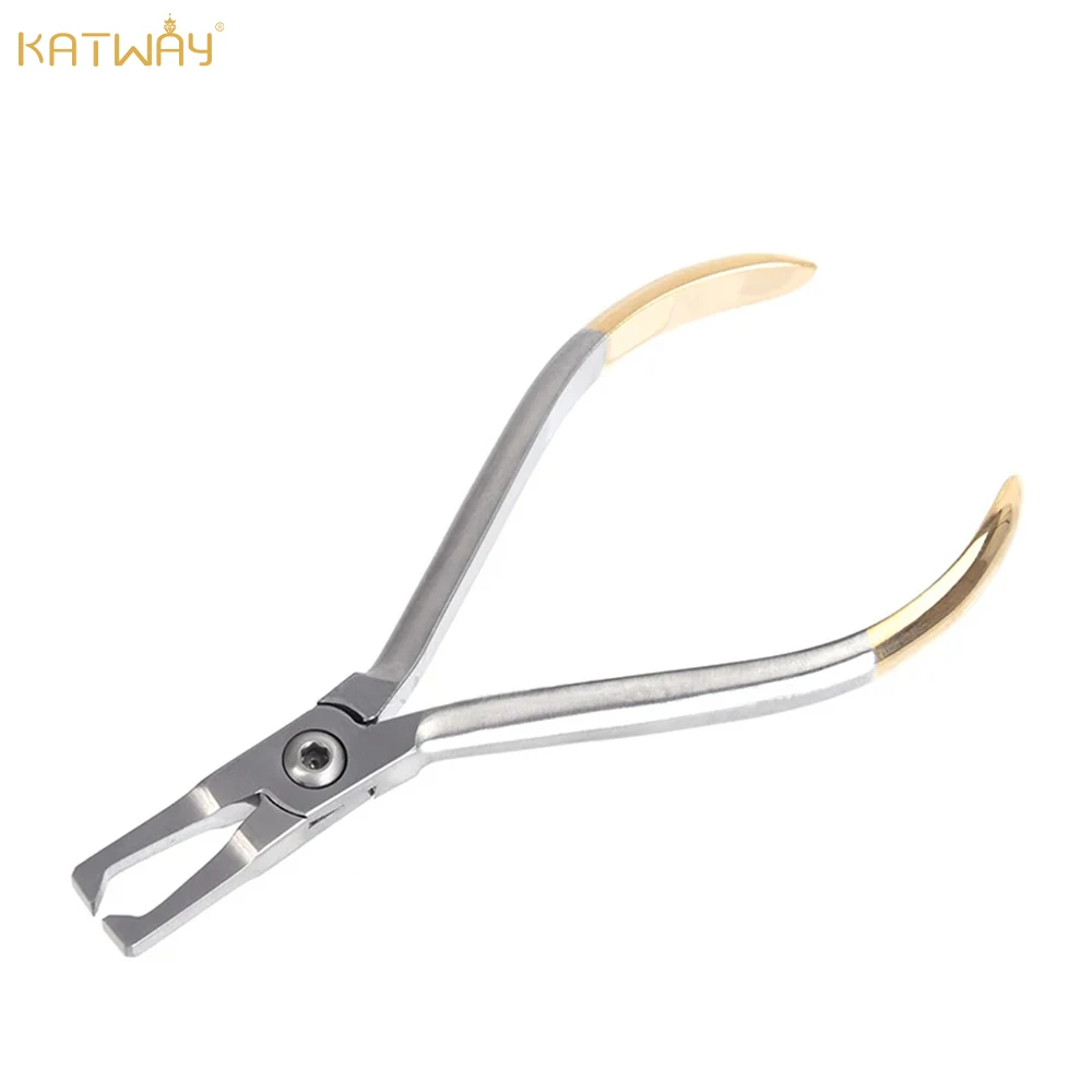 KATWAY Orthodontic Tools Stainless Steel Dental Anterior Teeth Bracket Removing Dentist Forceps Cutting Adhesive Pliers HH-AA113