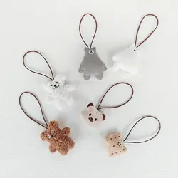 Cloth Bear Bag Pendant Soft Bag Charms Bag Match Accessories Cue Backpack Decoration Cookie Korean Style Animal Lanyard Girl