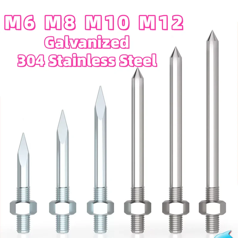 

M6 M8 M10 M12 PVC Pipe Clamp Steel Nails 304 Stainless Steel Galvanized 25mm to 500mm PVC Tube Clamp Nail Straight Rod Bolts