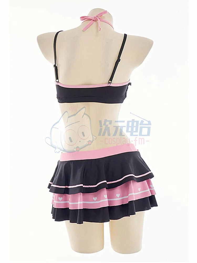 Imagem -02 - Anime Feminino Cosplay Bonito Maiô Verão Morango Sexy Dividir Biquíni Roupa de Banho para Meninas 2023 Tamanhos S-xl