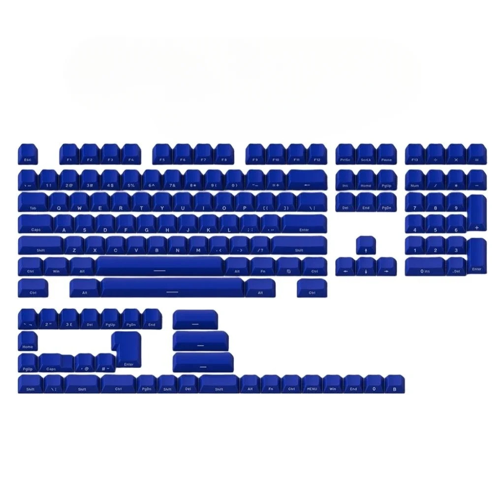 

Keycap original height ABS material side engraving classic blue 145 key opaque high value full set of cross shaft keycaps