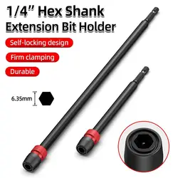 1Pcs 100/150/300mm Screwdriver Bit Holder Magnetlc Extended Self-locking Extension Rod Quick Release 1/4 Inch Hex