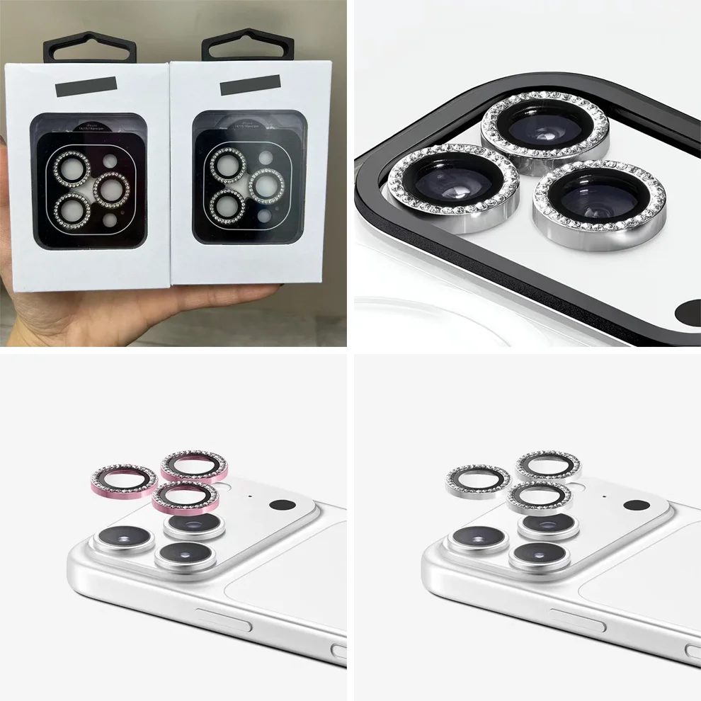 

Fully-jewelled Lens Protector for iPhone 14 15 16 17 Pro Max Mobile Phone Accessories