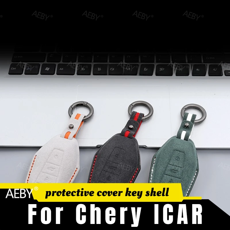 

AEBY For Chery ICAR Key cover protective cover durable remote control key case,suede key case,NFC car card holder,Accessories