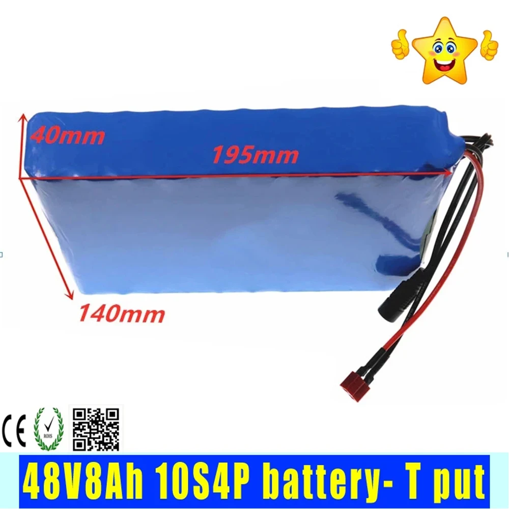 36v8Ah Lithium Battery Pack Built-in with Balanced 15a BMS for Electric Bicycles Scooters Motorcycles Rechargeable Battery