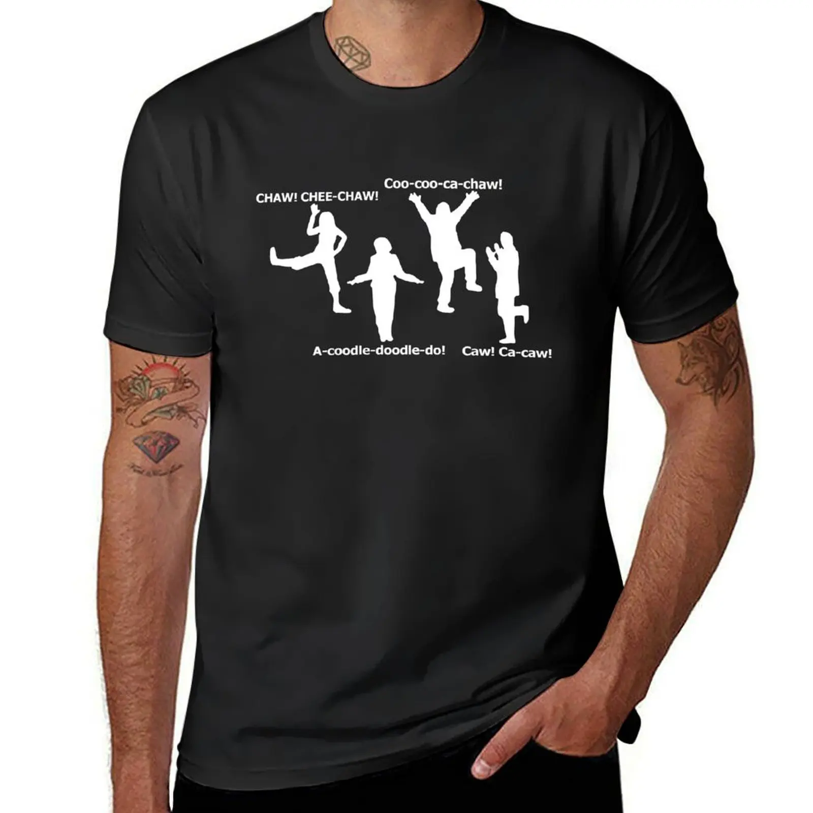 

Dancing chaw chee chicken coka coka arrested film T-Shirt anime tops korean fashion mens clothes