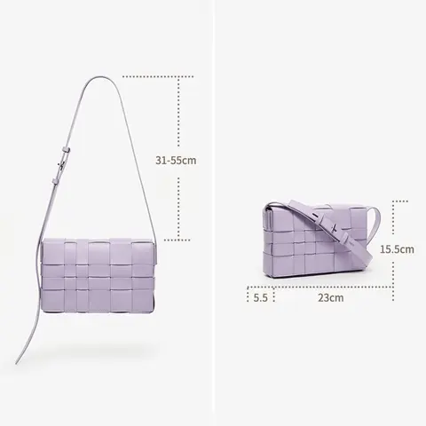 BAFELLI HANDVÄSKA 2025 NY VÄVD MODE ÄKTA LÄDER BOXVÄSKA AXELPÅSE AXELPÅSE DAM KVINNLIG LYXMÄRKE KLASSISK 8 best sales låda handväska - №4