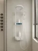 Ensemble de douche mural en laiton blanc et ABS, thermostatique, affichage numérique, pluie 3