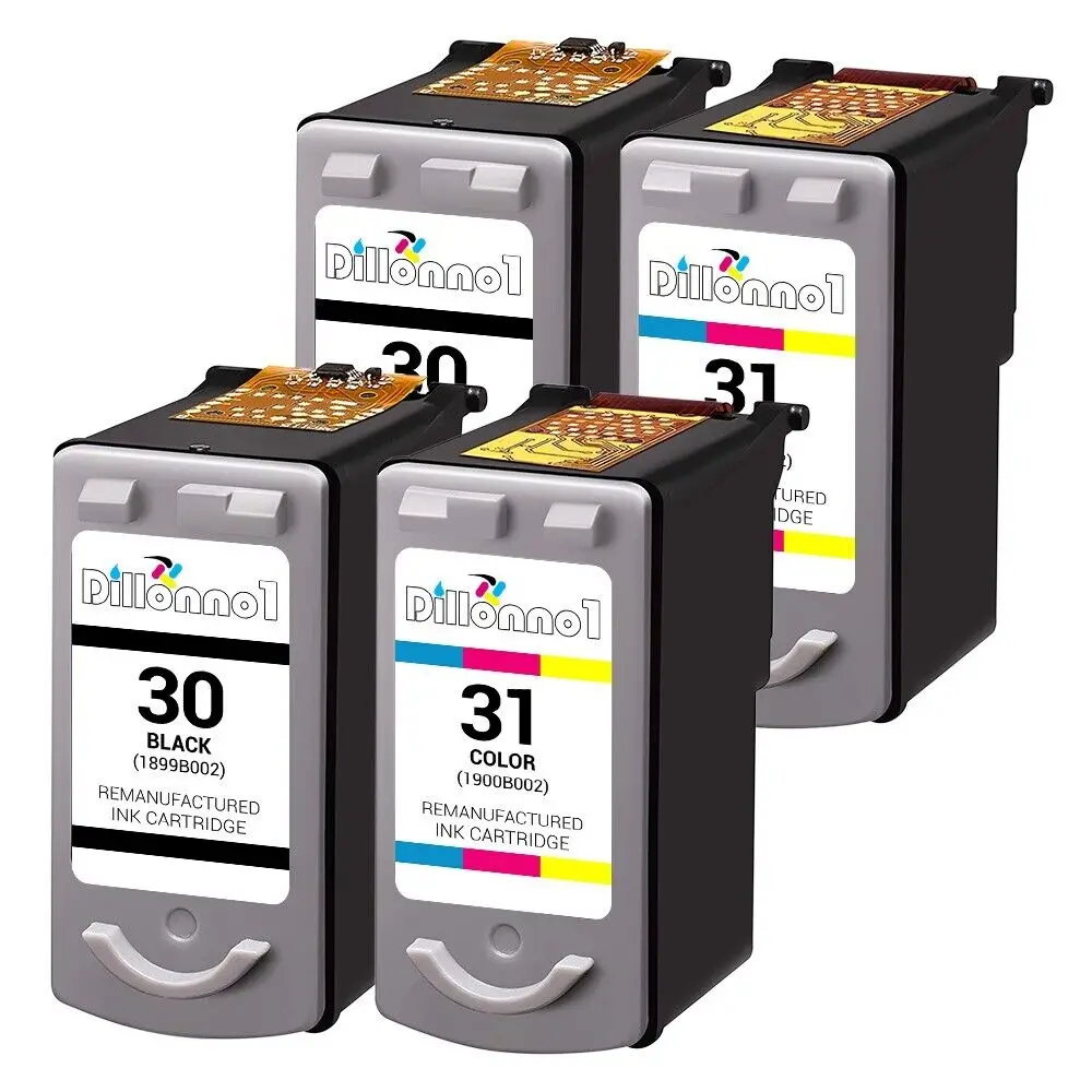 4 PACK For Canon PG 30 CL 31 Blk Clr Ink Combo For PIXMA iP MP MX Printer Series