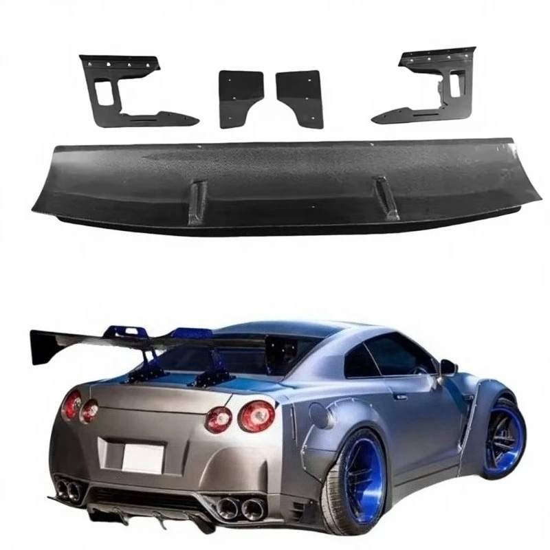 

GTR R35 Spoiler LB Style Trunk Lid Spoiler Carbon Fiber Fixed Wing for GTR R45 GT-R35 Carbon Fiber Tail Wing
