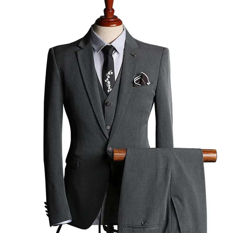 (18) Customized New Men’s Casual and Business Solid Color Wedding Professional Suits