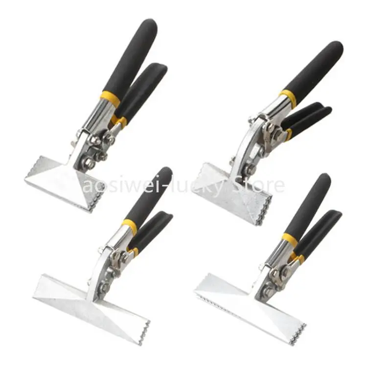 Hand Seamer, 6 Inch Straight Jaw Sheet Bender Tools for Flattening Metal, Bending Pliers with Double Dipped Cushion Handle