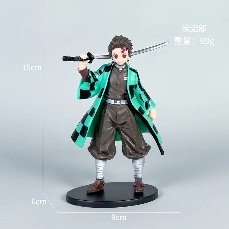 6 pcs Anime Demon Slayer Action Figures Tanjirou Nezuko Zenitsu Tomioka Giyuu Kochou Anime Figure Collect  Doll Toys