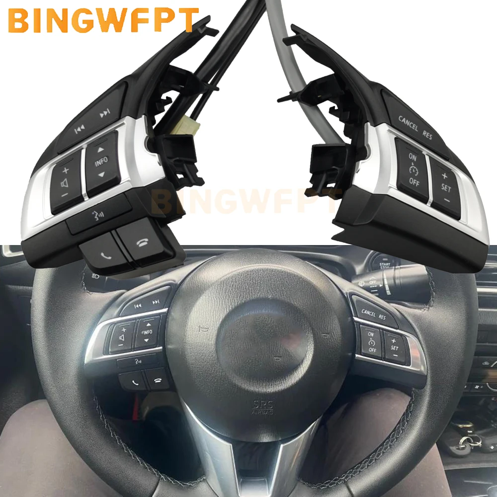 

Steering Wheel Switch Audio Bluetooth Cruise Control Switch Button For Mazda 3 Axela 2014-2016 Atenza 2014-2017 CX5 2013-2014