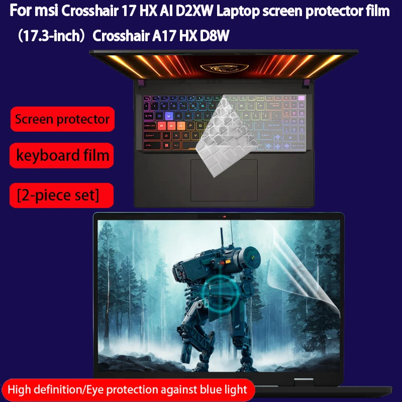 For MSI Crosshair A17 HX D8W Laptop Screen Protector 17.3 Inch 17 HX AI D2XW Keyboard Film Accessories Privacy Protective Film