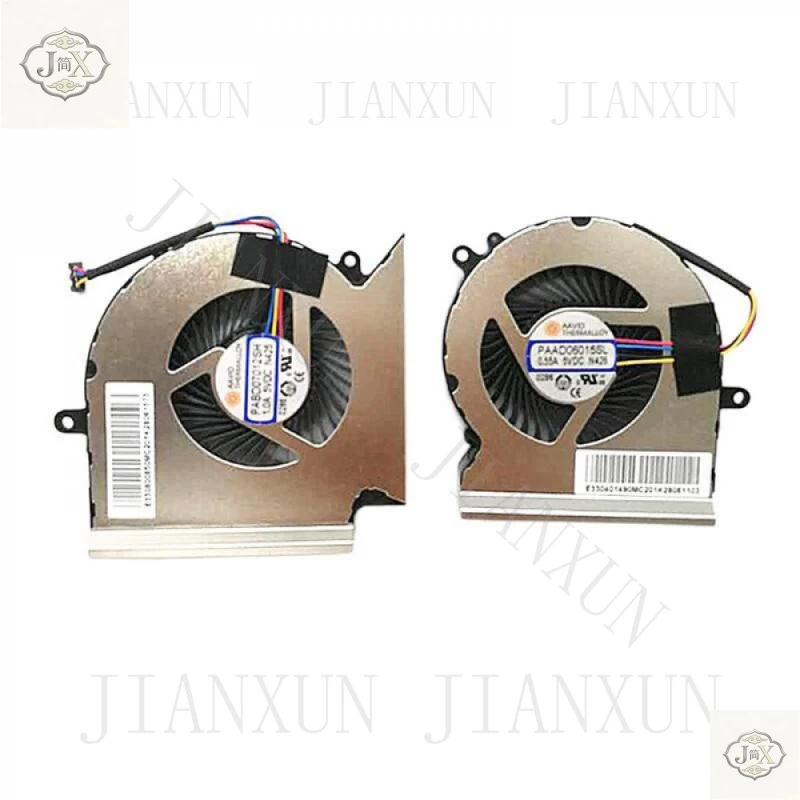 New CPU GPU Fan For MSI GL65 GE65 GP65 WE65 Leopard MS-16U1 Laptop Cooling Fan Replacement PABD07012SH PAAD06015SL