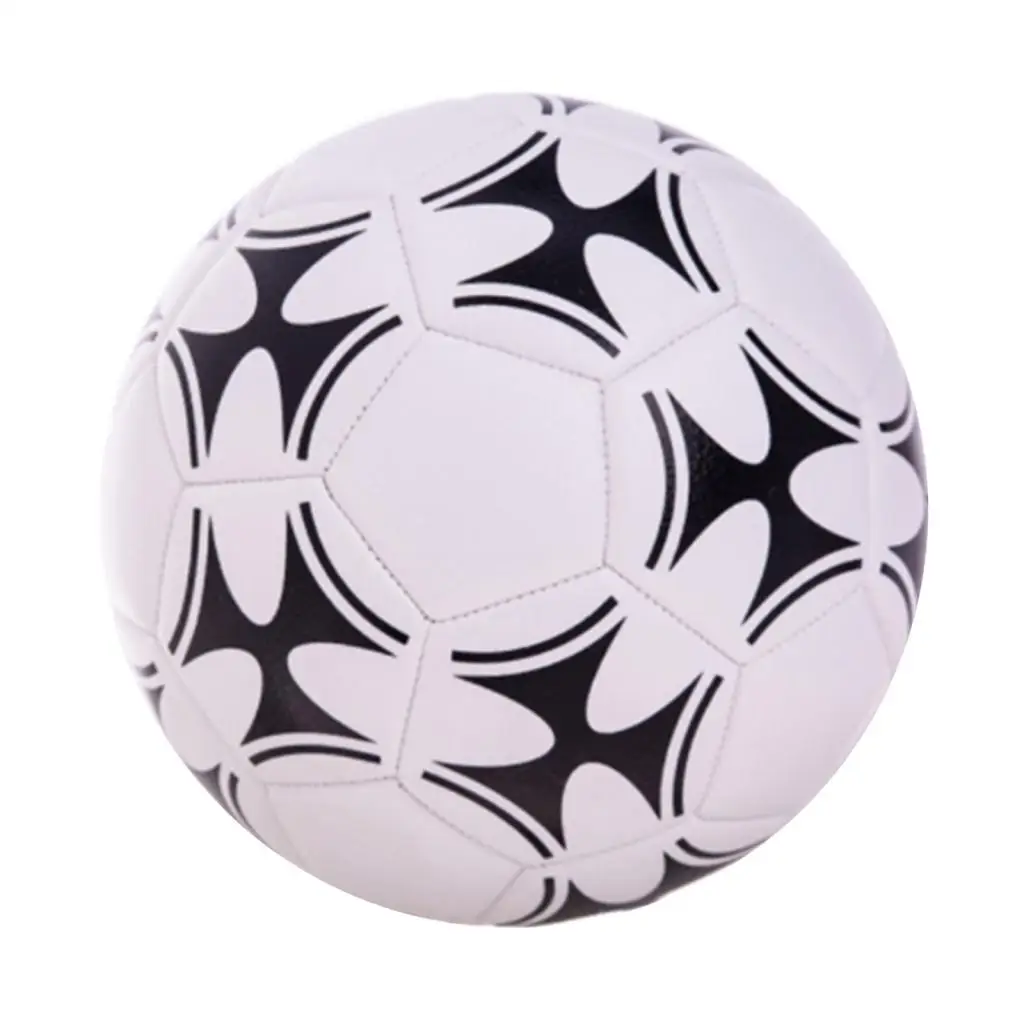 성인과 어린이 게임을 위한 휴대용 축구 축구 공 검정 흰색