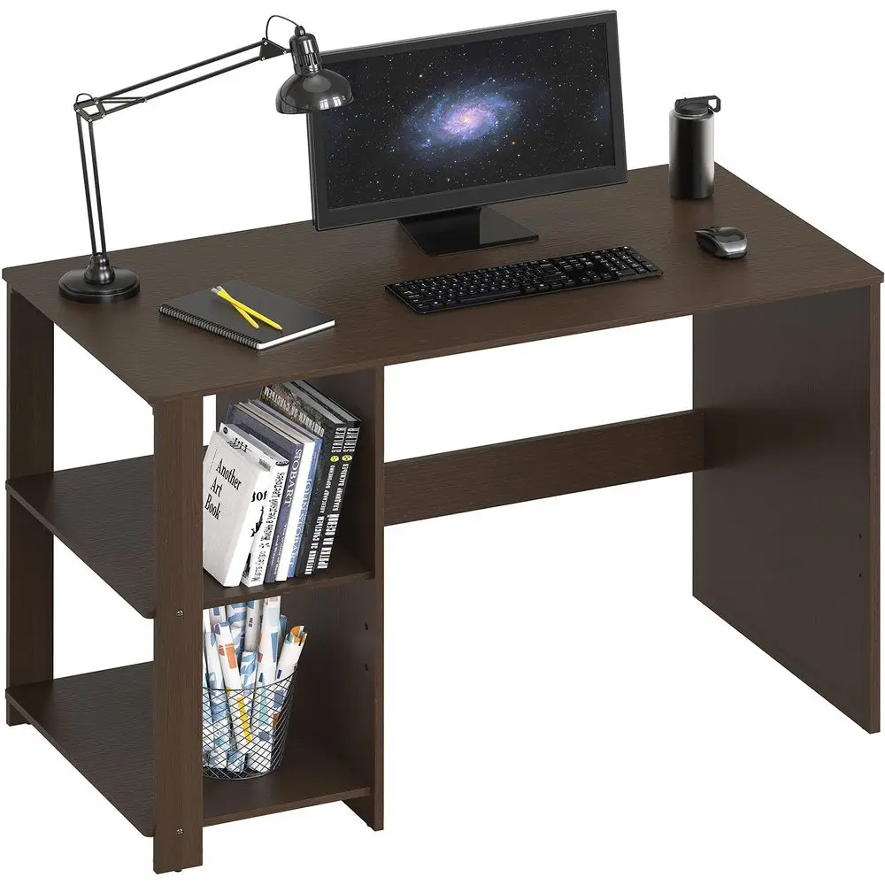 

38Inch Home Office Computer Desk with Shelves, Espresso