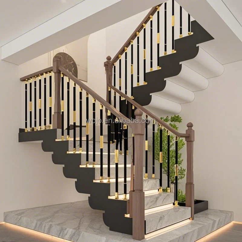 custom.Customized Modern Solid Wood Stacked Stairs with Light Tubes Wooden Steps Glass Staircase Villas