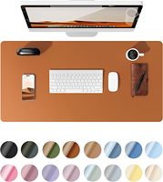 Office Desk Mat, Leather Desk Pad Protector, Large Mouse Pad, Non-Slip PU Leather Waterproof Desk Blotter, Laptop Desk Pad