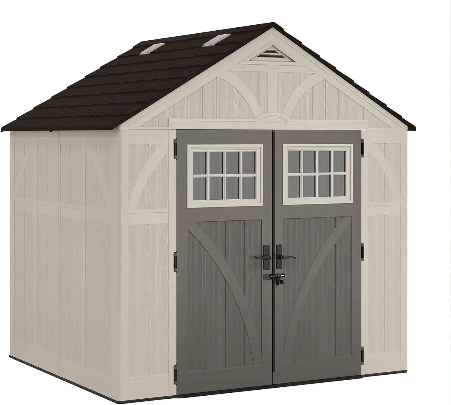 8' x 7' Heavy-Duty Resin Storage Shed, Cream