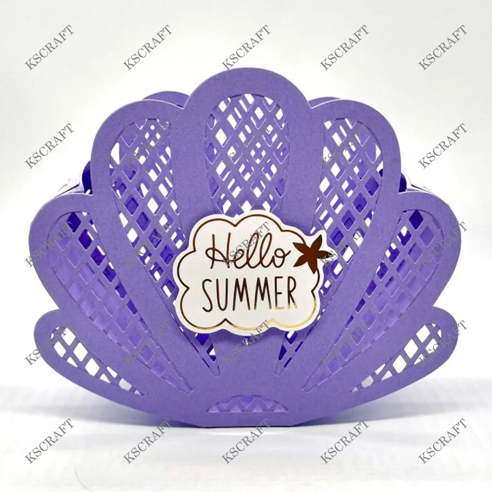 

KSCRAFT желейная сумка-тоут с ракушками, трафареты для резки DIY, скрапбукинг, декоративное тиснение, сделай сам, бумажные карты