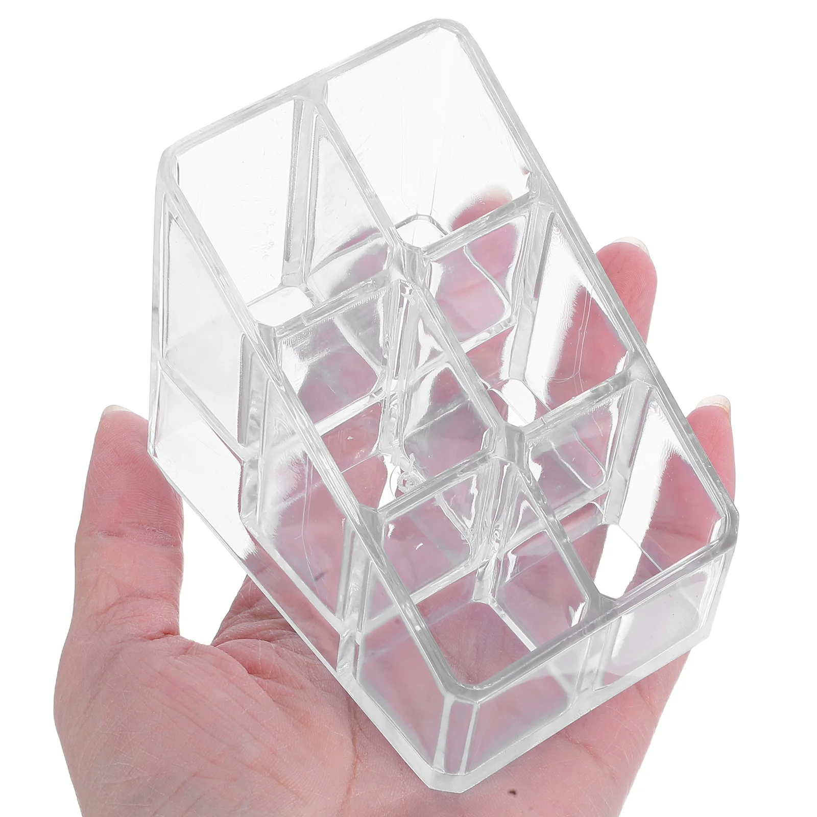 

Clear Storage Box Lipstick Stand Transparent Makeup Organizer Nail Polish Essential Oil Holder Bedroom Decoration