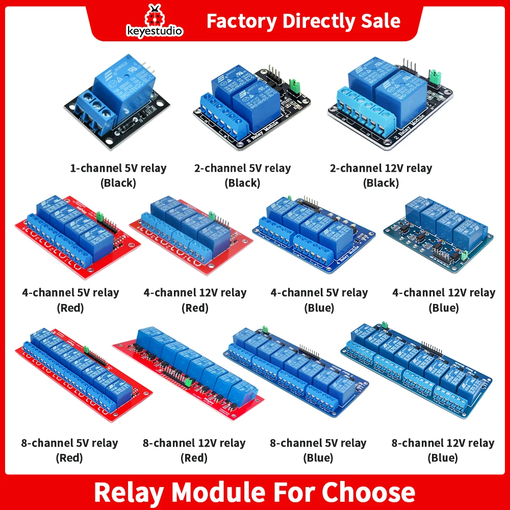 KEYES 5/12V Relay Module 2/4/8 Channel High/Low level trigger with optocoupler isolation For Arduino DIY Project Electronic