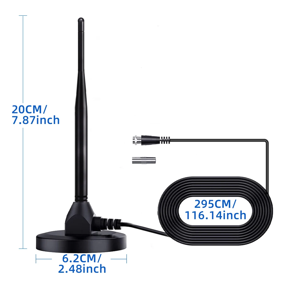 HD Digital TV Antenna Indoor Amplified DAB High Gain 50 Miles With Amplifier Booster VHF/UHF Quick Response Outdoor Aerial Set