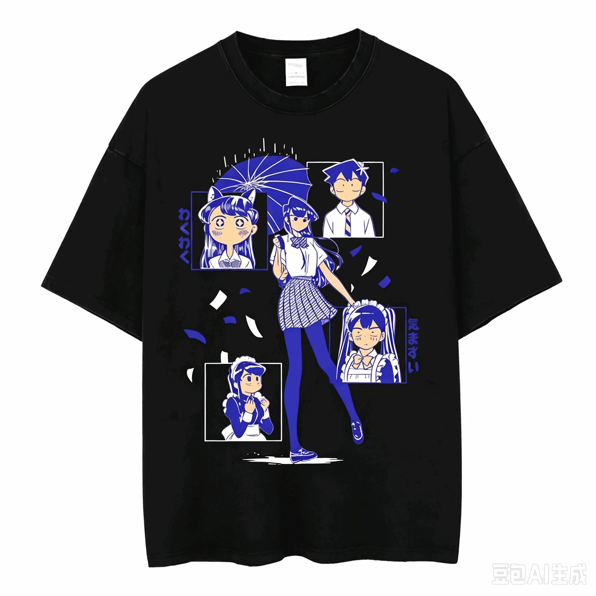 2026 Summer Hot Anime Komi Can't Communicate Komi Shouko T-shirt Unisex  Fashion Trendy Tee Cotton Loose Streetwear Daily Tops