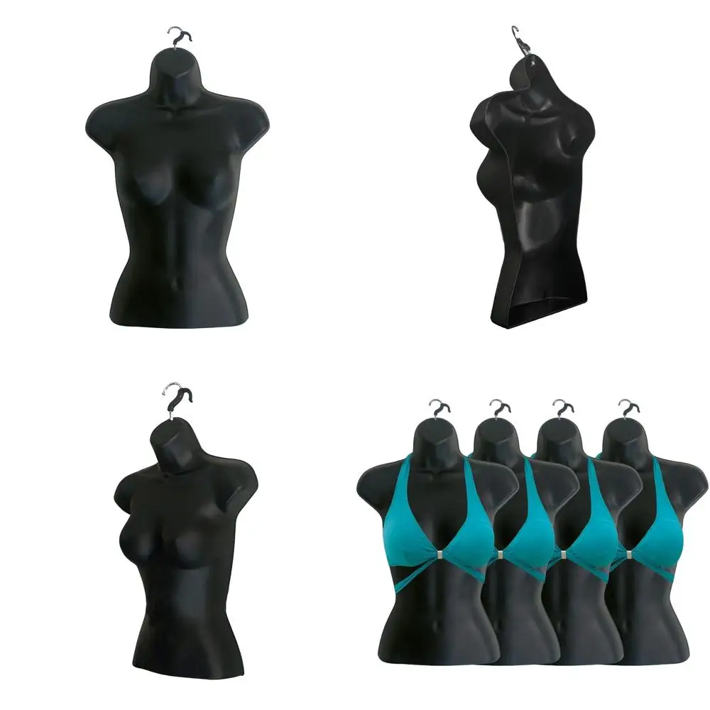 

Stackable Male Mannequin Set of 4, Hollow Back, S-M Size, with Hanging Hooks for T-Shirts, Countertop Display, Suitable for Clot