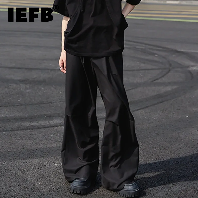 

IEFB Loose Men's Suit Pants Wide Leg Straight Versatile Solid Color Floor Mop Trousers New 2024 Autumn Casual Menwear 9C5661