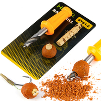 European Fishing Crochet Hook Tools Kit Drill 4/6/8mm Wooden Stick Fishing Tool Bait Splicing Pins Needle Accessories Set