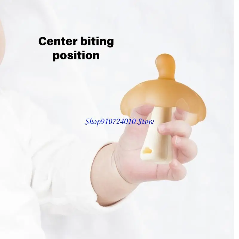 

77HD Infant Chew Toy Silicone Teether Heat Resistant for Soothing Gums Breast Like Texture and Grip Support