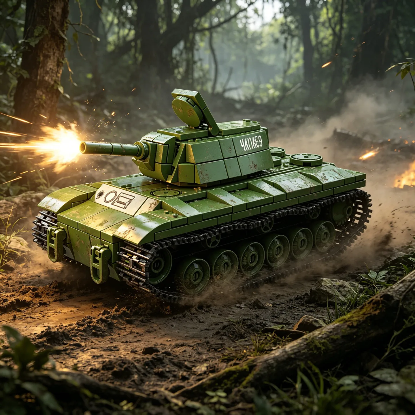 

НОВИНКА 2026: Конструктор «Тяжелый танк КВ-1 СССР времен Второй мировой войны» — Военная гусеничная бронированная машина, детская игрушка