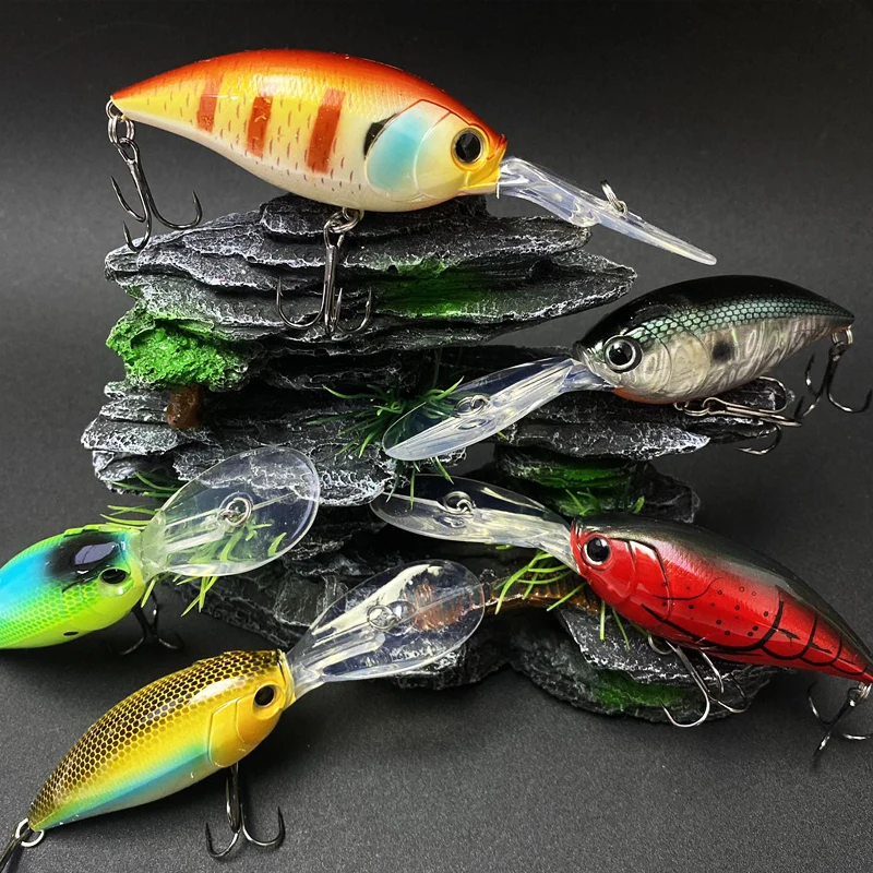 ABS Hard Plastic leurre Fishing Tackle 75mm 22g Hand Painted Deep Diving Crankbait River Fishing Lures For Pike Carp Fishing