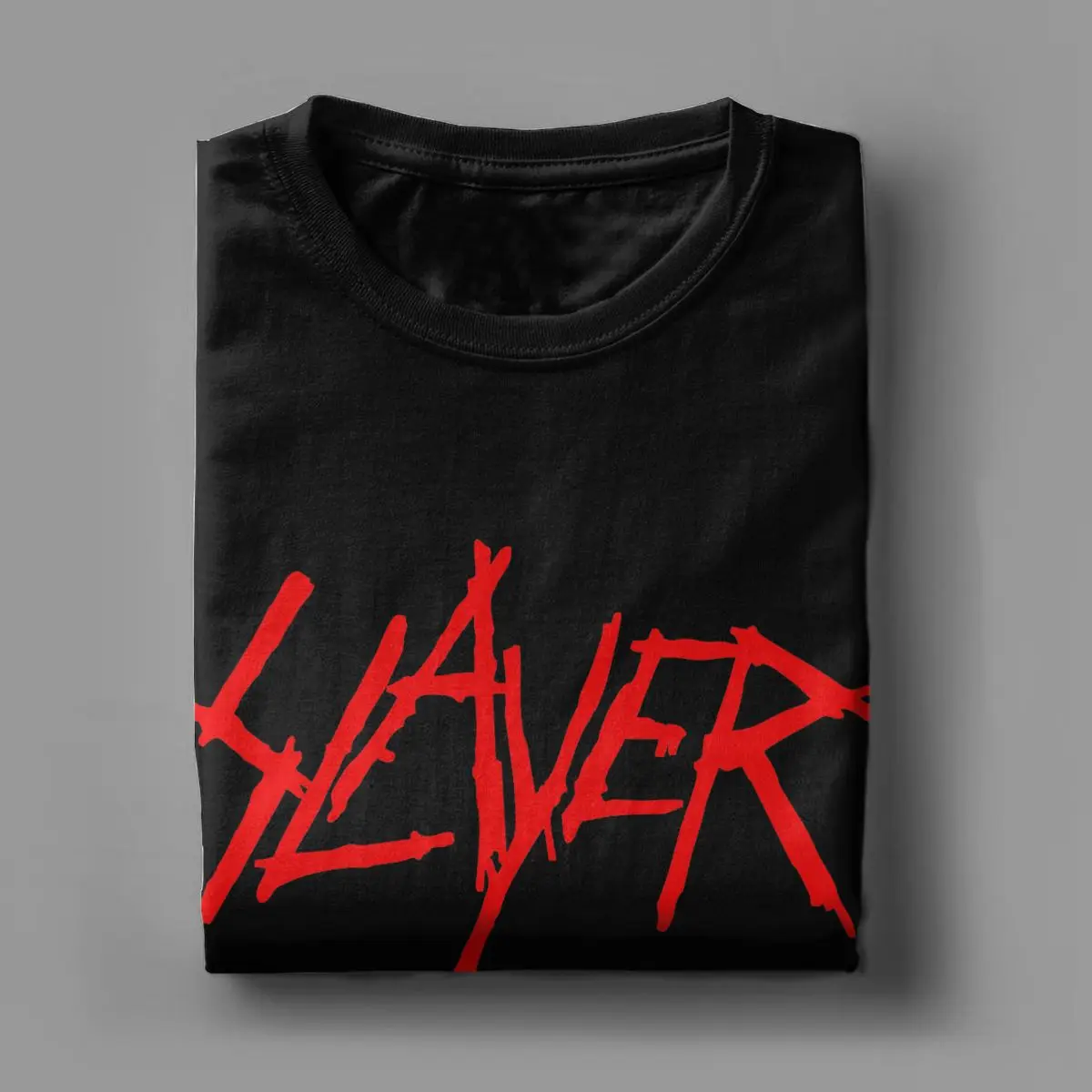 Men T-Shirt Slayers Logo Novelty 100% Cotton Tees Short Sleeve T Shirt Round Neck Tops Plus Size