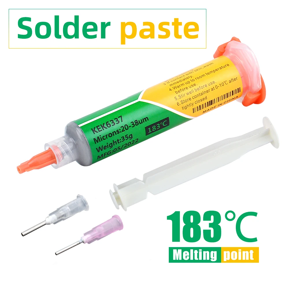 5pcs/LOT 183℃ Sn63 Solder Paste  Syringe Flux Soldering SMD BGA IC PCB Tin Solder Paste Welding Paste Welding Components