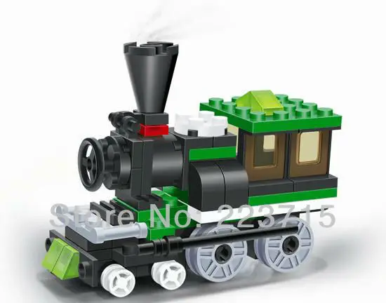 *Locomotive 4* DIY enlighten block bricks,Compatible With other Assembles Particles